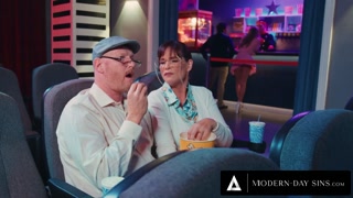 MODERN-DAY SINS - Pervy Teens Have PUBLIC SEX In Movie Theatre And GET CAUGHT! With Athena Faris