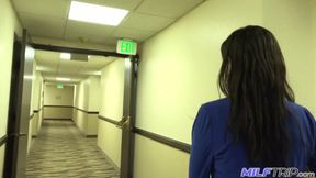 Horny milf businesswoman Alana Cruise fucks stranger at a hotel conference