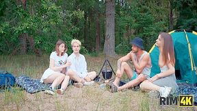 Swap Wives, Mutual Rimming And Anal Fuck In The Forest