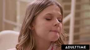 ADULT TIME - Nasty Stepsister Coco Lovelock Has First SQUIRTING ORGASM From Stepbro! FULL SCENE!