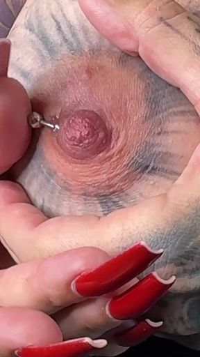 MILF Changes Her Nipple Piercing - Intimate, Confident & Captivating!