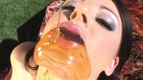 Sophie Dee Takes Oil All Over He R Big Boobs And Ass And