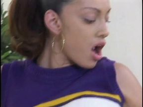 Light skinned cheerleader gets anus licked and pussy fucked