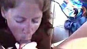 52 yo mature wife treats me with blowjob and gets facial