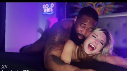 Tiny Blonde Cheerleader K BBC Creampie