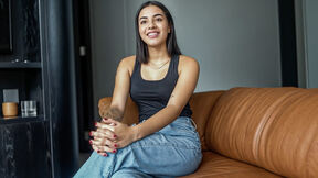 Tiny tits pawg Amateur 18yo Colombian sexy P-O-V cowgirl fake casting!