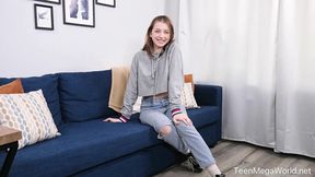 Prude covers pink toy with love juices