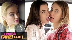Super Sexy Lesbians Seduce in the Backseat of a London Cab