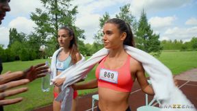 Busty vixen Lana Roy gets screwed in the locker room