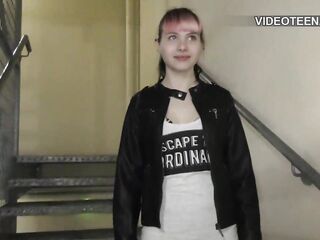 cute eighteen years Luna does her 1st porn casting