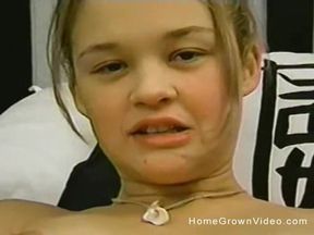 Krystina Gets Her Face Covered in Sticky Cum!