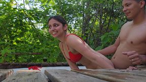 Hardcore Sex With My Travel Companion In A FOREST Cabin